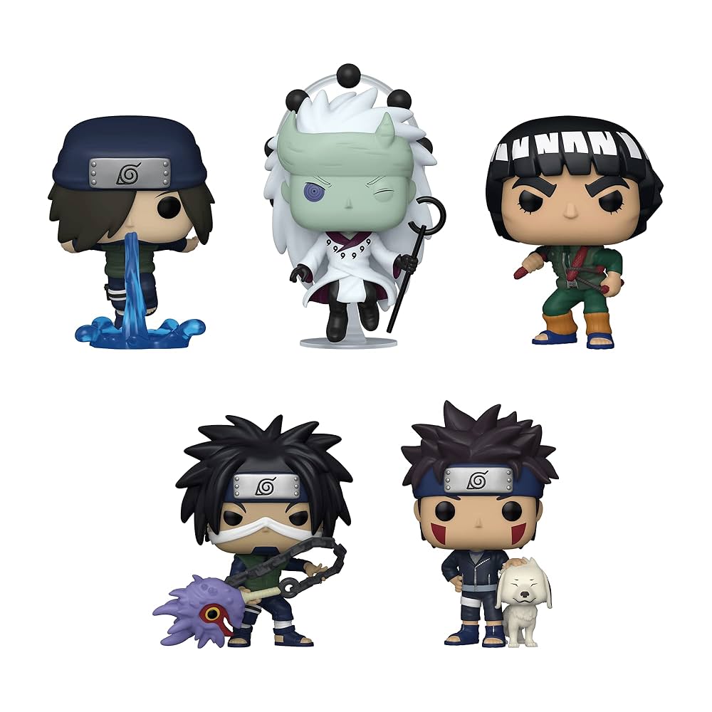 Funko Pop! Naruto -Set of 5 - Kiba w/Akamaru, Madara Uchiha